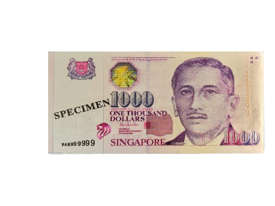 Singapore 1000 dollar Magnet