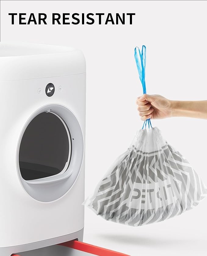 PETKIT PuraX PuraMax Replaced Waste Bags-5 Rolls, Portable Cat Litter Waste Receptacles Bags for Self-Cleaning Cat Litter Box